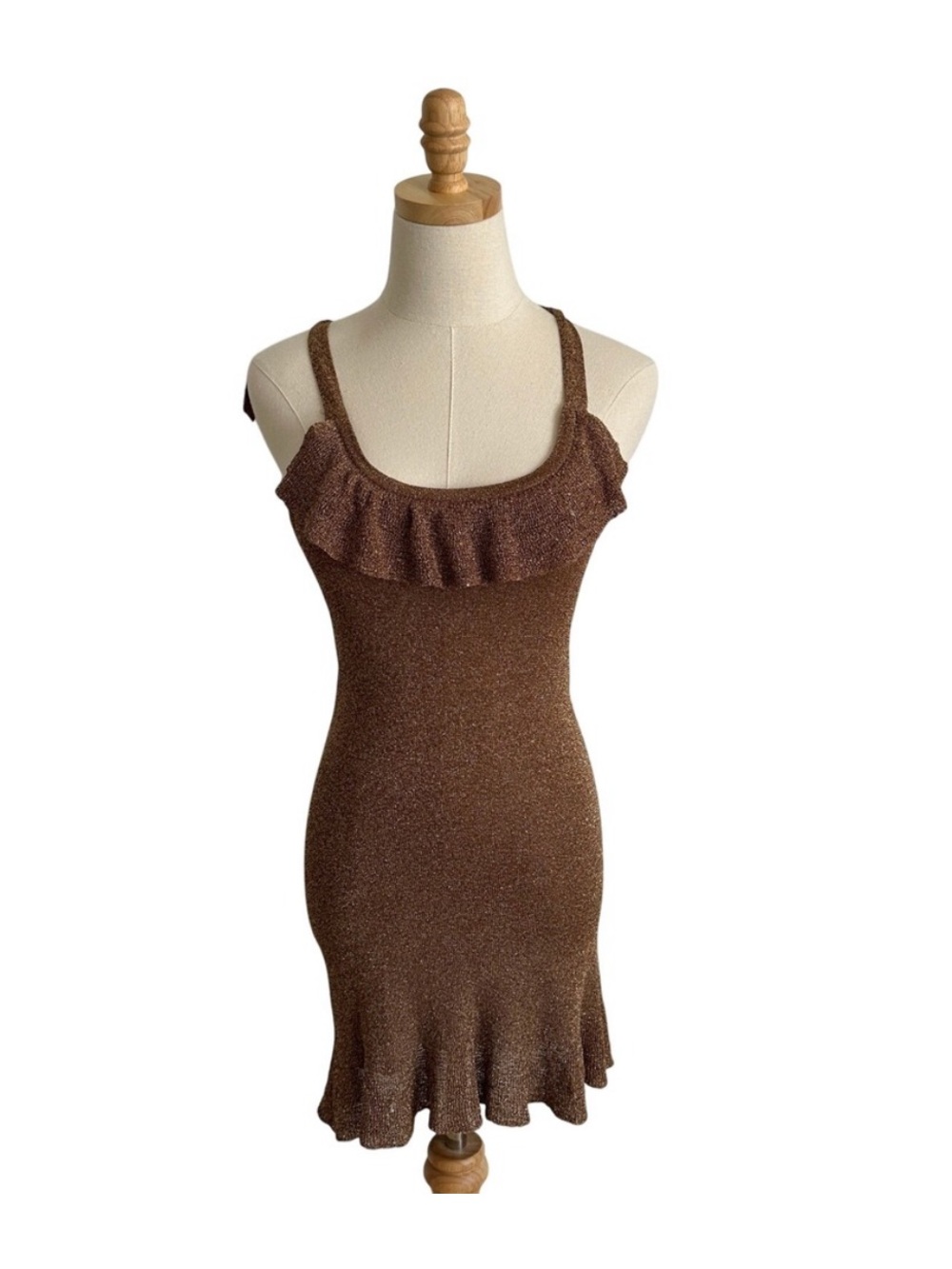 Frenchi Brown Mini Dress
